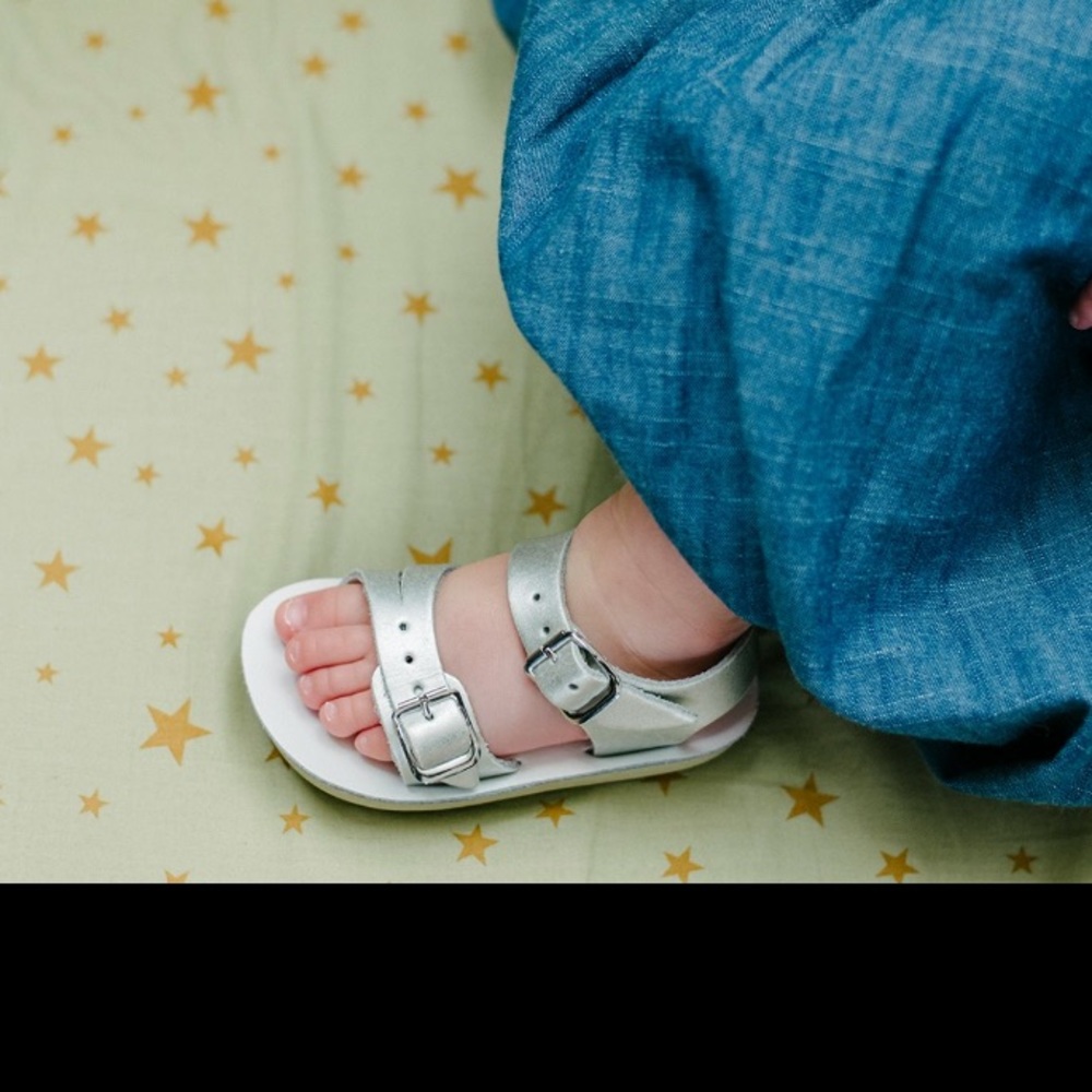 Sun San Surfer Salt Water Sandal Silver